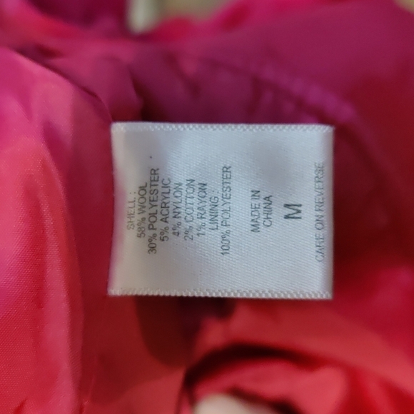 New York & Company Pink Peplum Peacoat | Size M - Picture 7 of 7